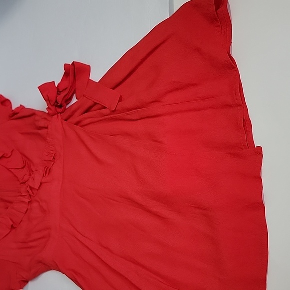 MINKPINK CORAL ORANGE WRAP DRESS/ S. - Picture 12 of 14